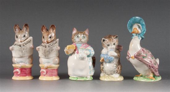 Five Beswick Beatrix Potter china