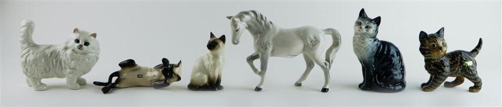 FIVE BESWICK ENGLAND PORCELAIN