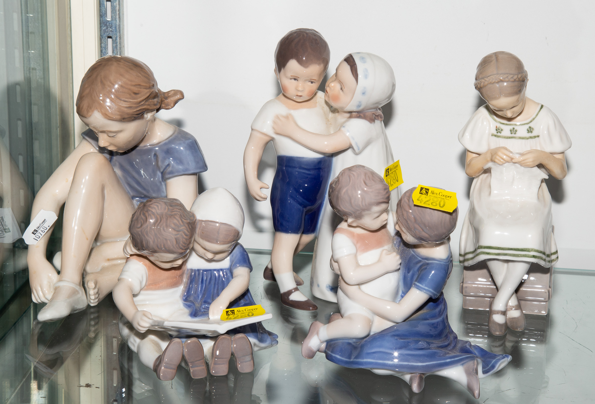 FIVE B&G PORCELAIN FIGURES Later