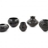 Five Blackware Pottery Vessels