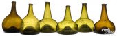 FIVE BLOWN OLIVE SQUAT BOTTLES