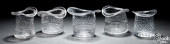 FIVE BLOWN THREE-MOLD CLEAR GL