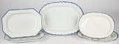 FIVE BLUE FEATHER EDGE PLATTER