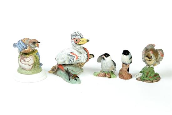 FIVE BOEHM BIRDS.  Second half-20th