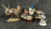 FIVE BOEHM PAINTED BISQUE PORC