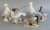FIVE BOEHM PORCELAIN BIRDS, TI