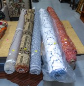 FIVE BOLTS OF UPHOLSTERY FABRI