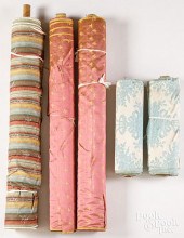 FIVE BOLTS OF UPHOLSTERY FABRI