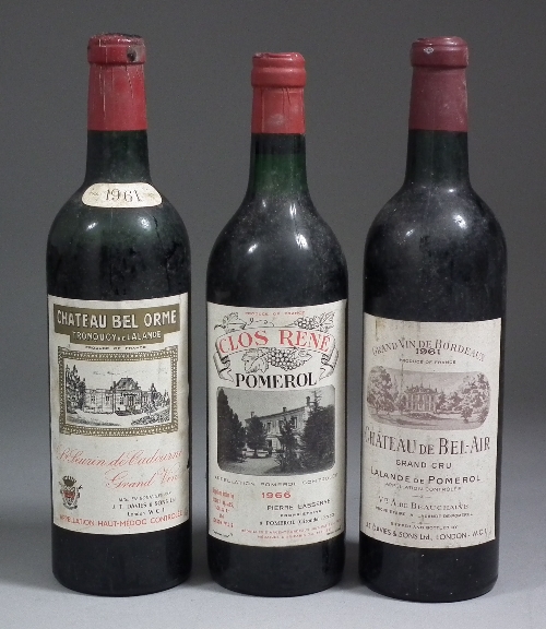 Five bottles of 1961 Chateau Bel