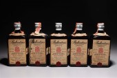 Five bottles of Ballantine's b