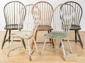 FIVE BOWBACK WINDSOR CHAIRS<br