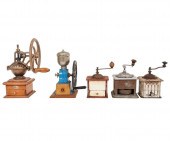 Five box coffee mills, three m
