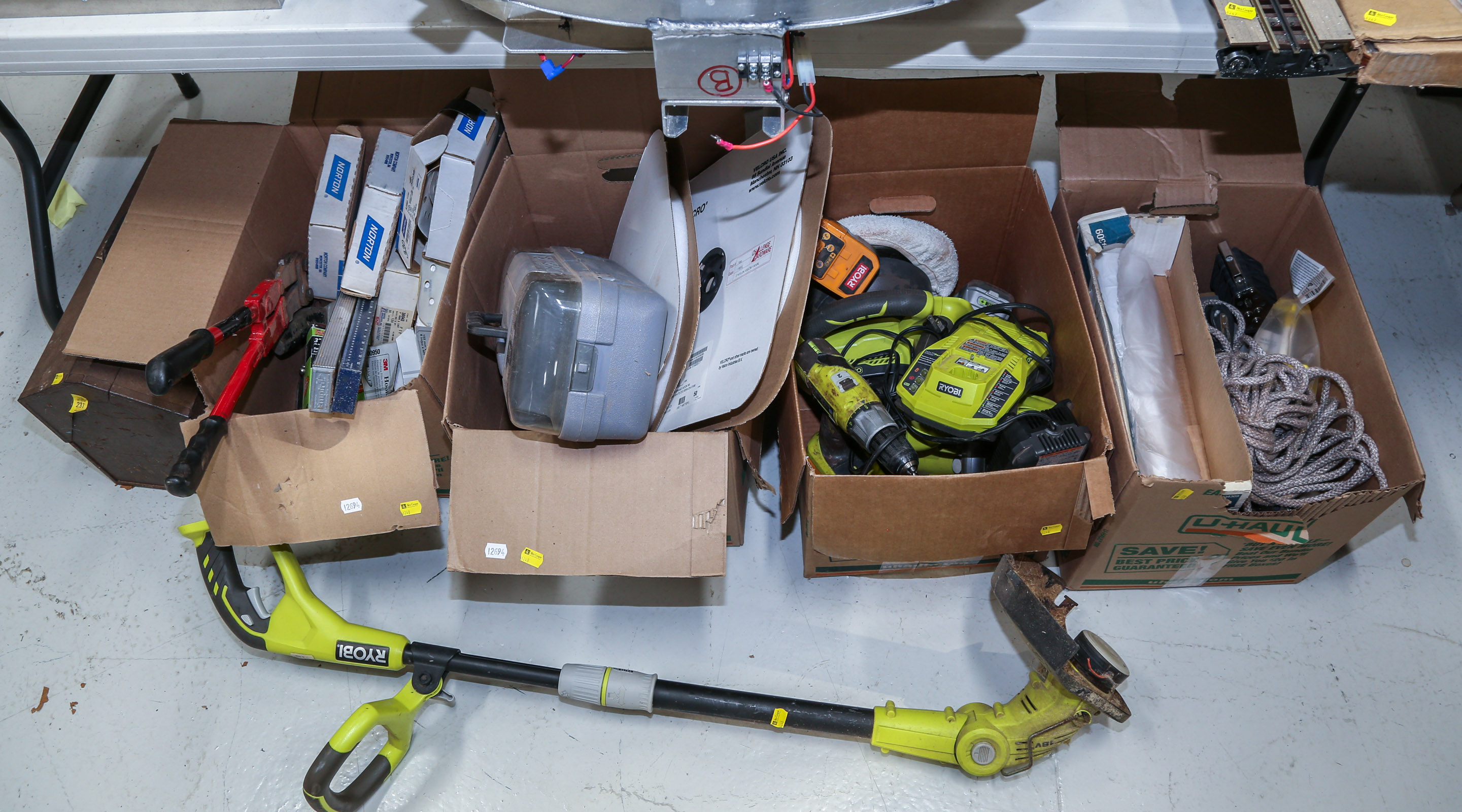 FIVE BOXES OF ASSORTED TOOLS