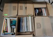 FIVE BOXES OF LP RECORDS AND A