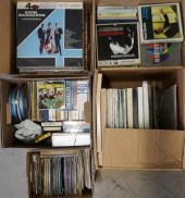FIVE BOXES OF RECORDS AND AUDI