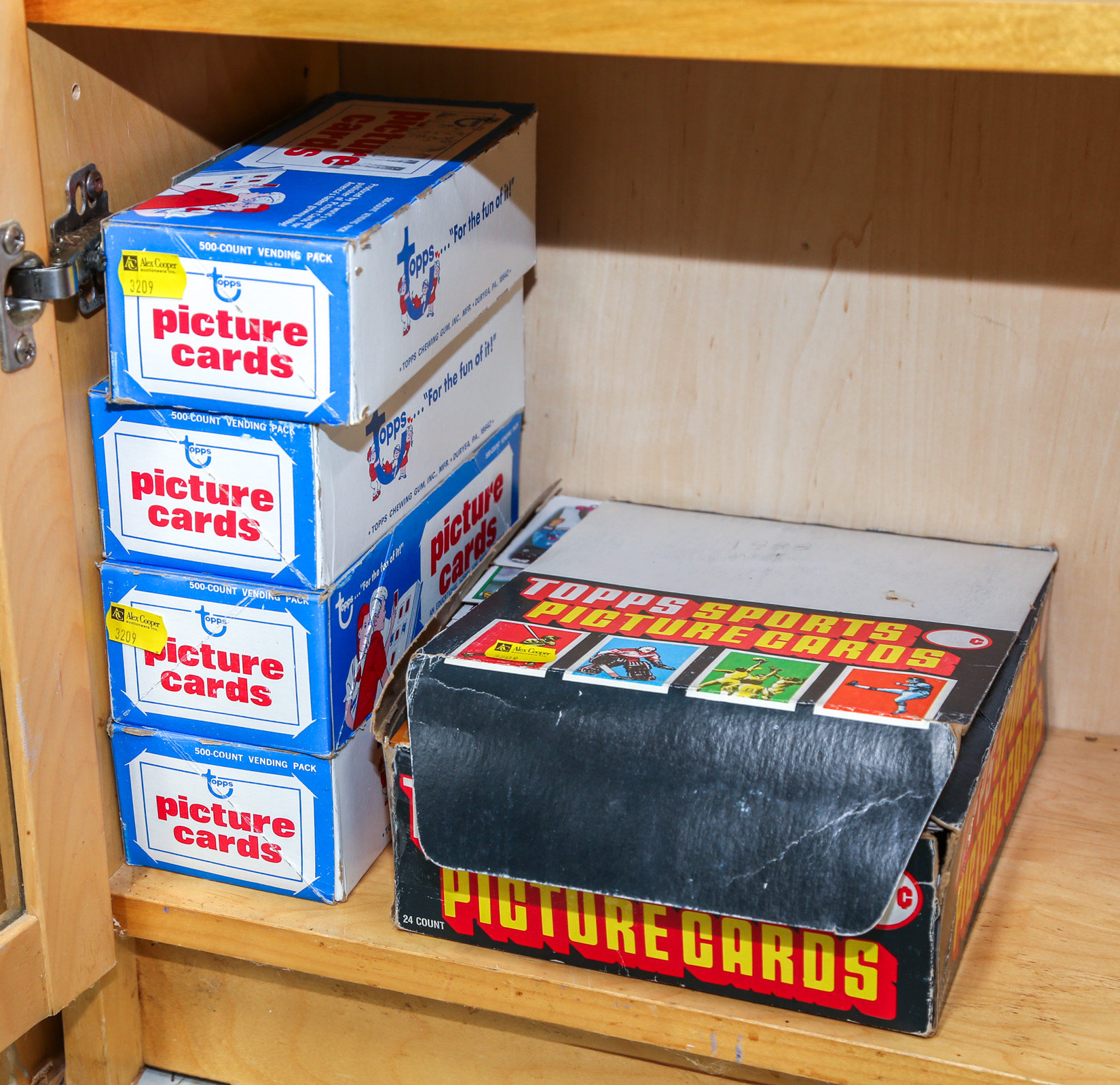 FIVE BOXES OF TOPPS BASEBALL