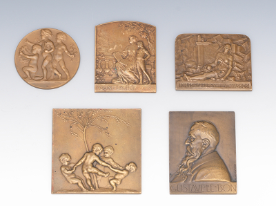 Five Bronze Medallions Including