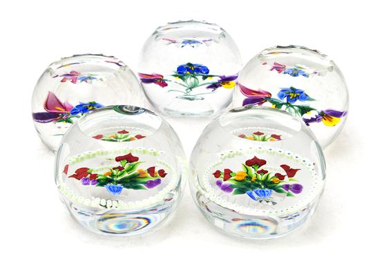 Five Caithness Glass Paperweights
