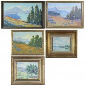FIVE CALIFORNIA LANDSCAPE OILS
