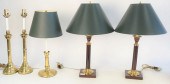 FIVE CANDLESTICK LAMPS, PAIR O