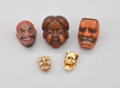 Five Carved Face Masks Two ivo