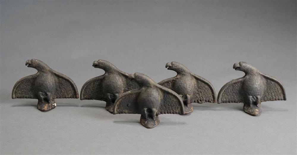 FIVE CAST IRON SNOW BIRDSFive