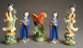 FIVE CERAMIC CABINET ARTICLES,