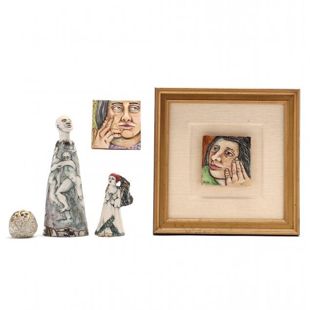 FIVE CERAMIC ITEMS, MARY LOU
