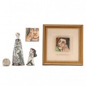 FIVE CERAMIC ITEMS, MARY LOU H