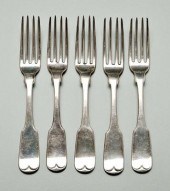 Five Charleston coin silver fo