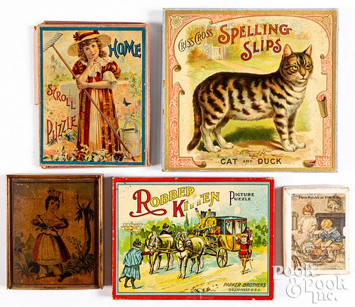 FIVE CHILDREN'S PUZZLE SETSFive