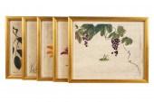 FIVE CHINESE COLORED PRINTSeac
