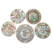 FIVE CHINESE EXPORT FAMILLE RO