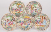 FIVE CHINESE EXPORT FAMILLE RO