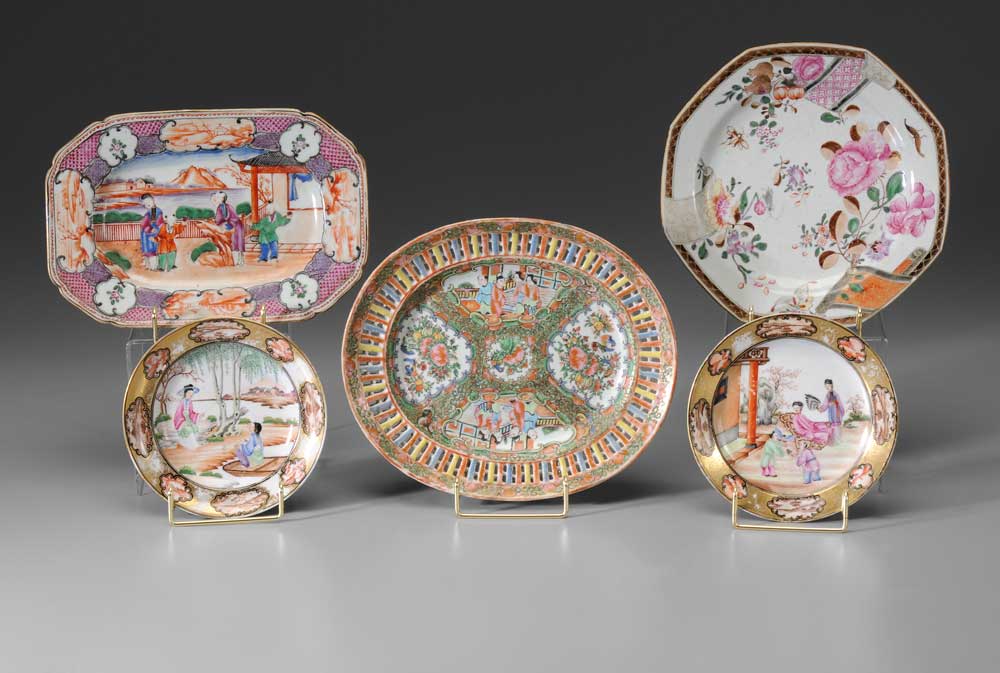 Five Chinese Export Porcelain