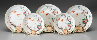 Five Chinese famille rose bowls: