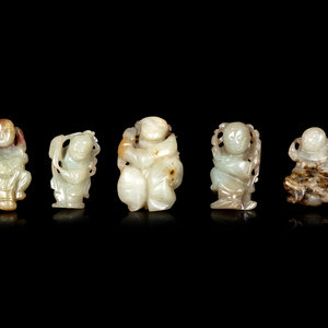 Five Chinese Hardstone Figures of