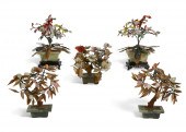 FIVE CHINESE HARDSTONE MODELS