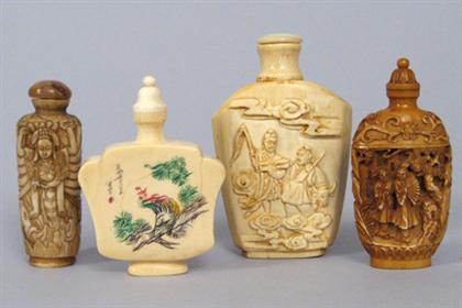 Five Chinese ivory snuff bottles