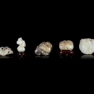 Five Chinese Jade Carvings QING