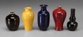 Five Chinese monochrome vases: