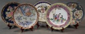 FIVE CHINESE POLYCHROME DECORA