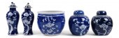 FIVE CHINESE PORCELAIN 'CRACKE