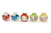 FIVE CHINESE PORCELAIN MINIATU