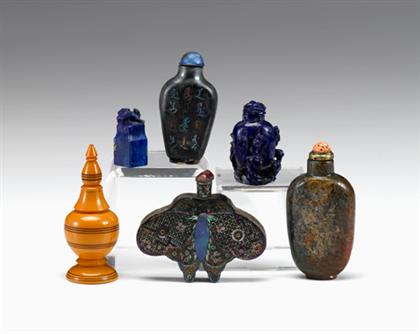 Five Chinese snuff bottles and