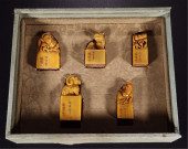 FIVE CHINESE SOAPSTONE TIANHUA
