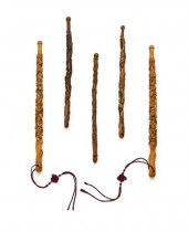 Five Chinese whisk handles  qi