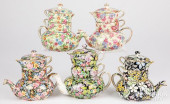 FIVE CHINTZ PORCELAIN THREE PI