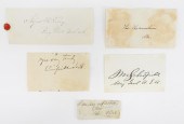 FIVE CIVIL WAR-ERA AUTOGRAPHS
