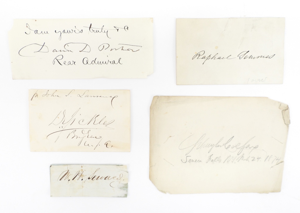FIVE CIVIL WAR-ERA AUTOGRAPHS